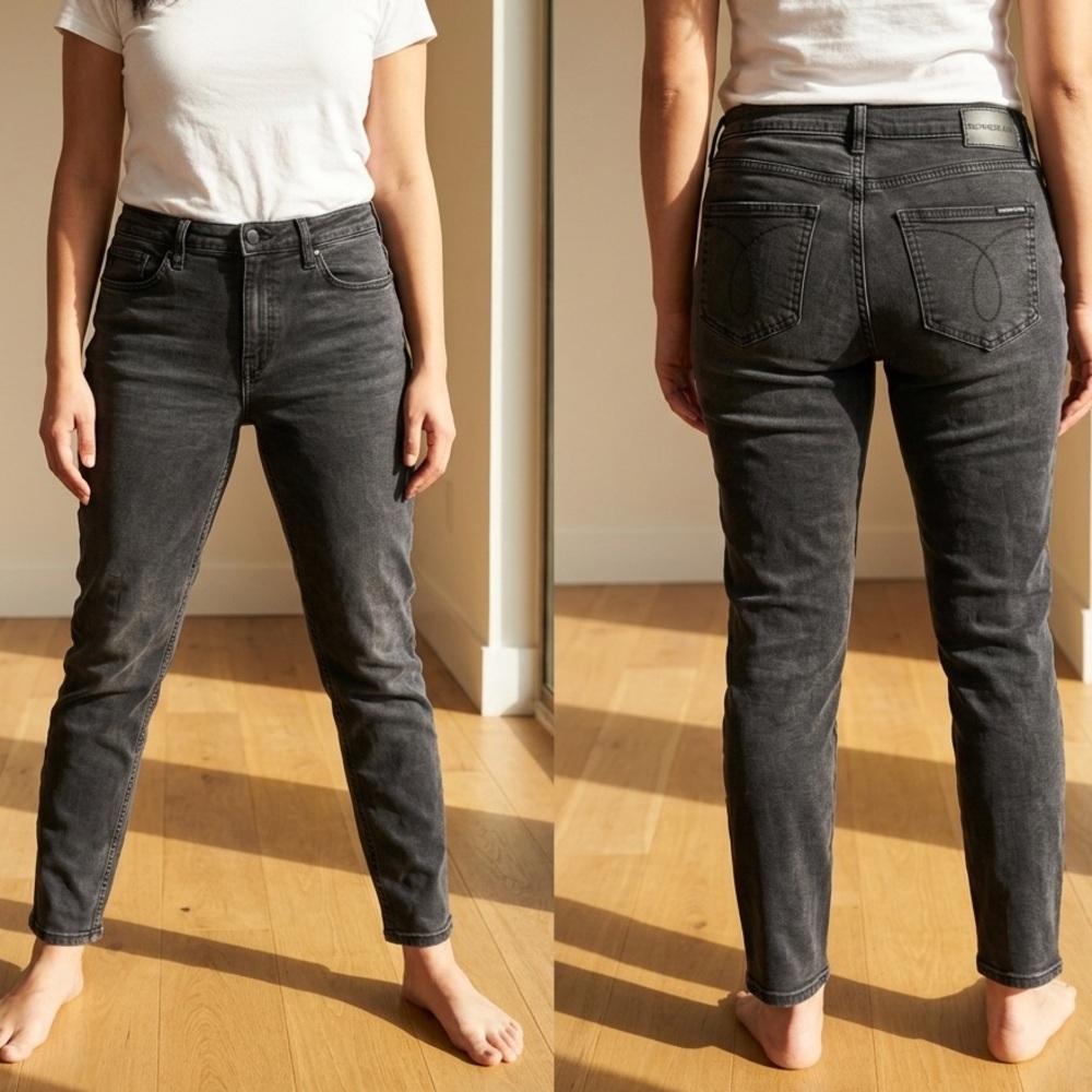 Calvin Klein Jeans Women's Straight Leg in Washed Black